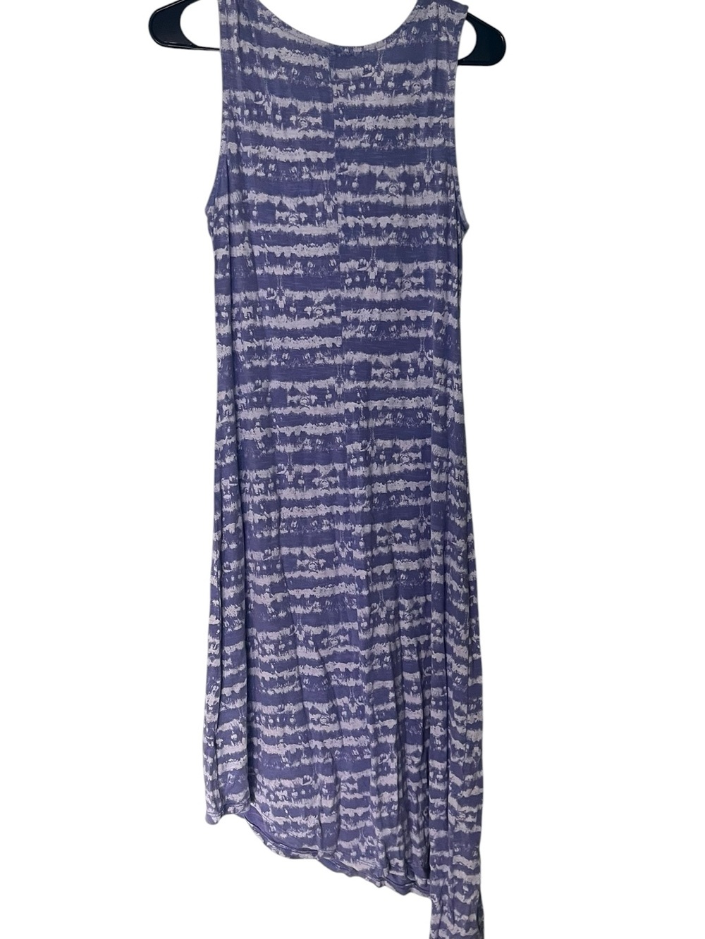 Boho Purple Tie Dye Asymmetrical Beach Vacation Dress NWT Sleeveless M - Picture 2 of 4